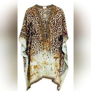 Camilla silk caftan dress NWOT